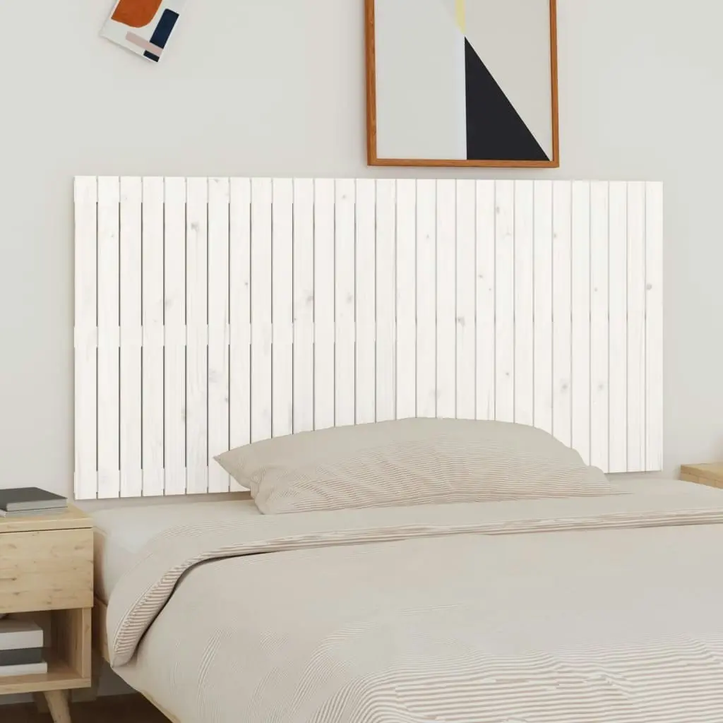 Wall Headboard White 185x3x90 cm Solid Wood Pine 824914