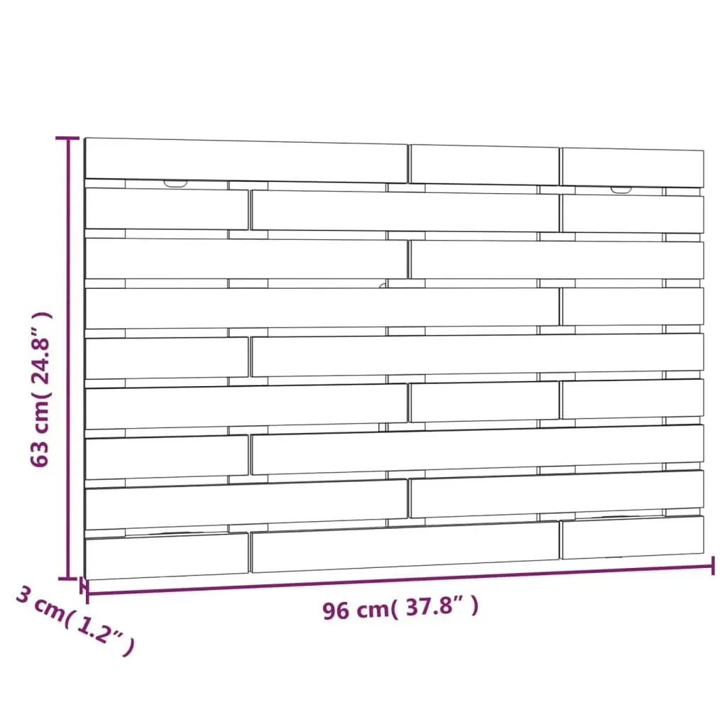 Wall Headboard 96 cm Solid Wood Pine 824723