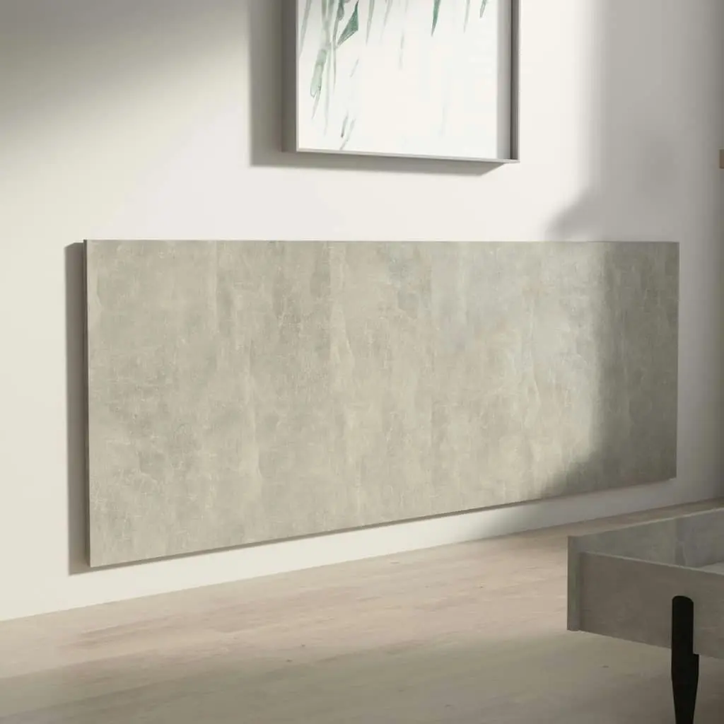 Wall Headboard Concrete Grey 240x1.5x80 cm Engineered Wood 811056