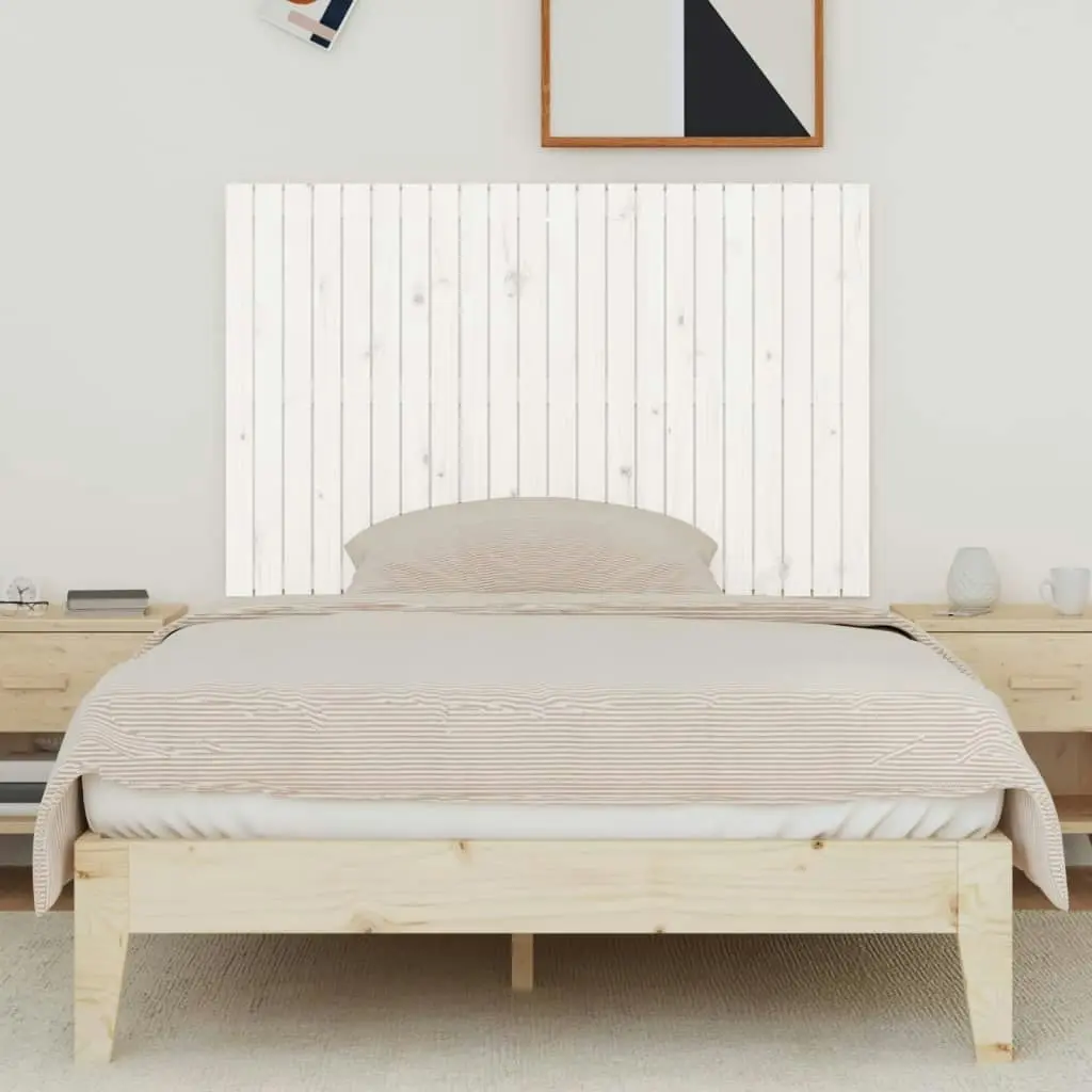 Wall Headboard White 140 cm Solid Wood Pine 824919