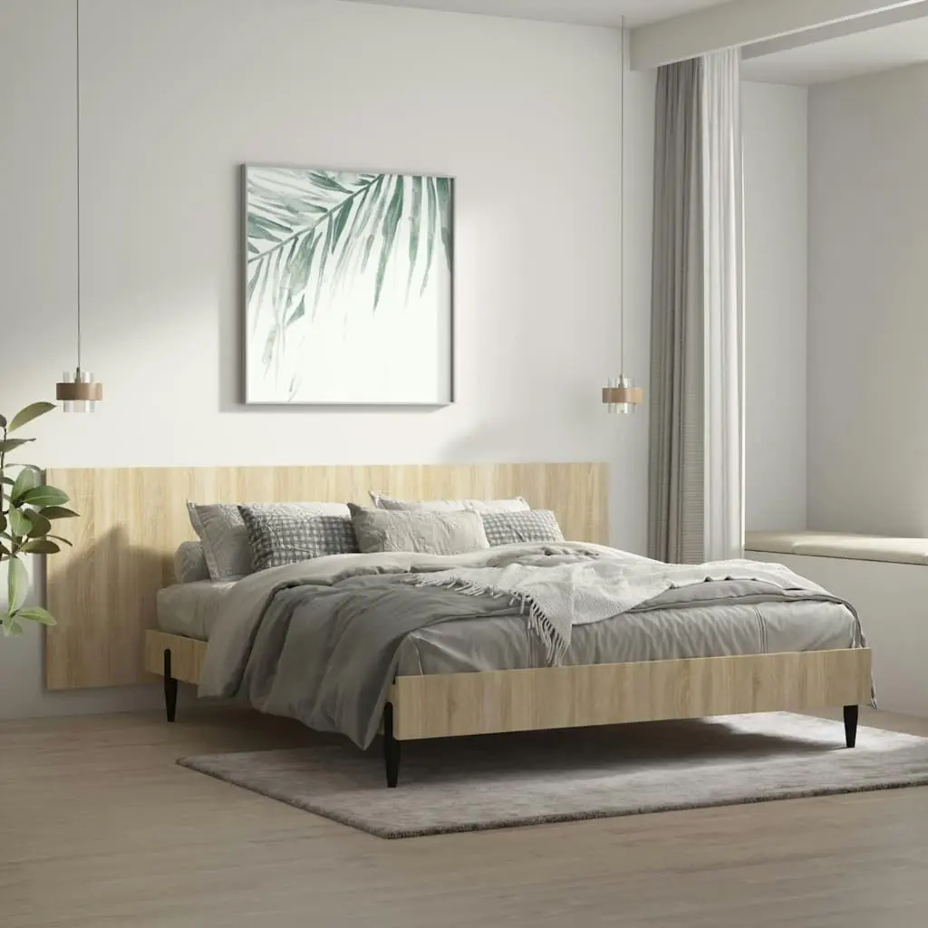 Wall Headboard Sonoma Oak 240x1.5x80 cm Engineered Wood 811055