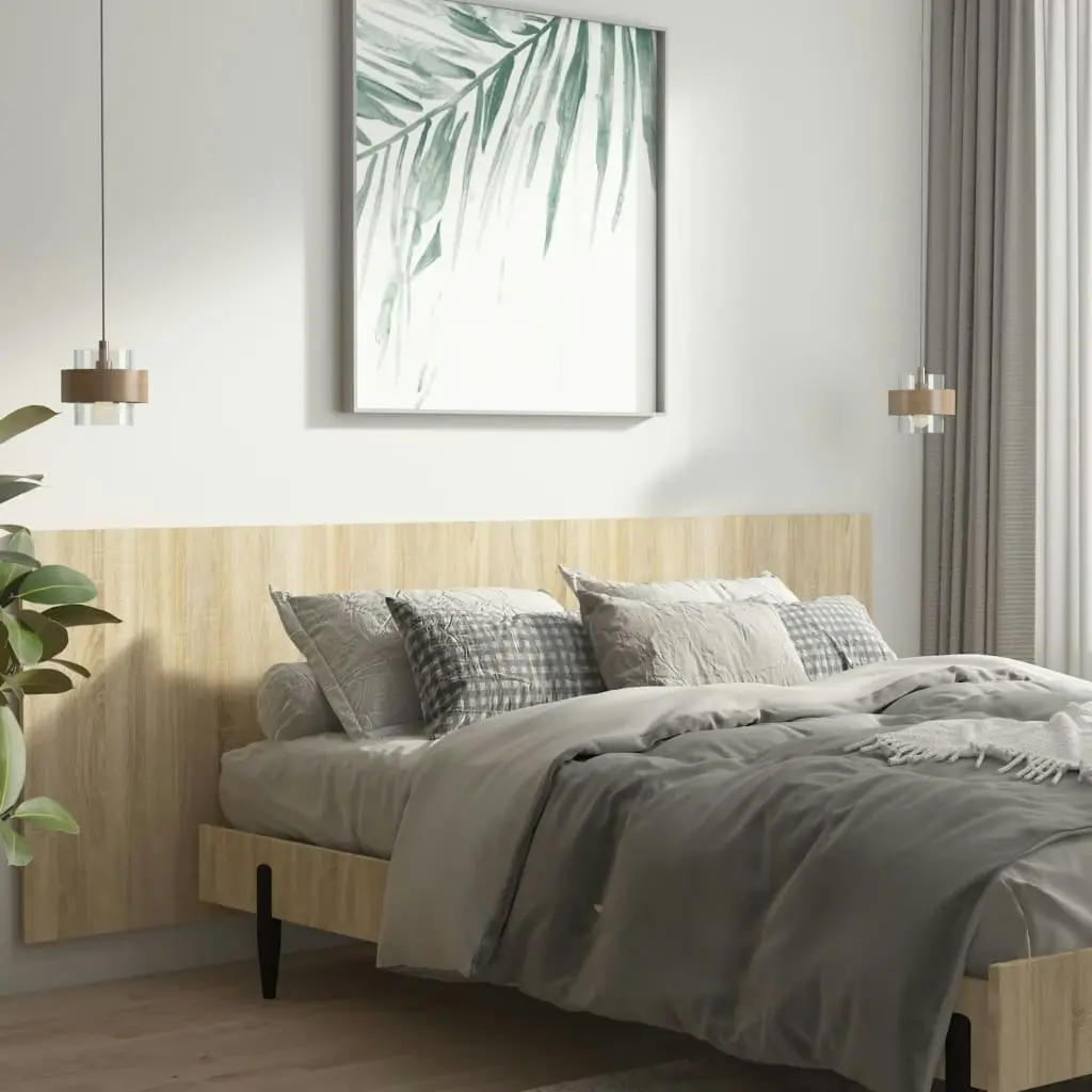 Wall Headboard Sonoma Oak 240x1.5x80 cm Engineered Wood 811055