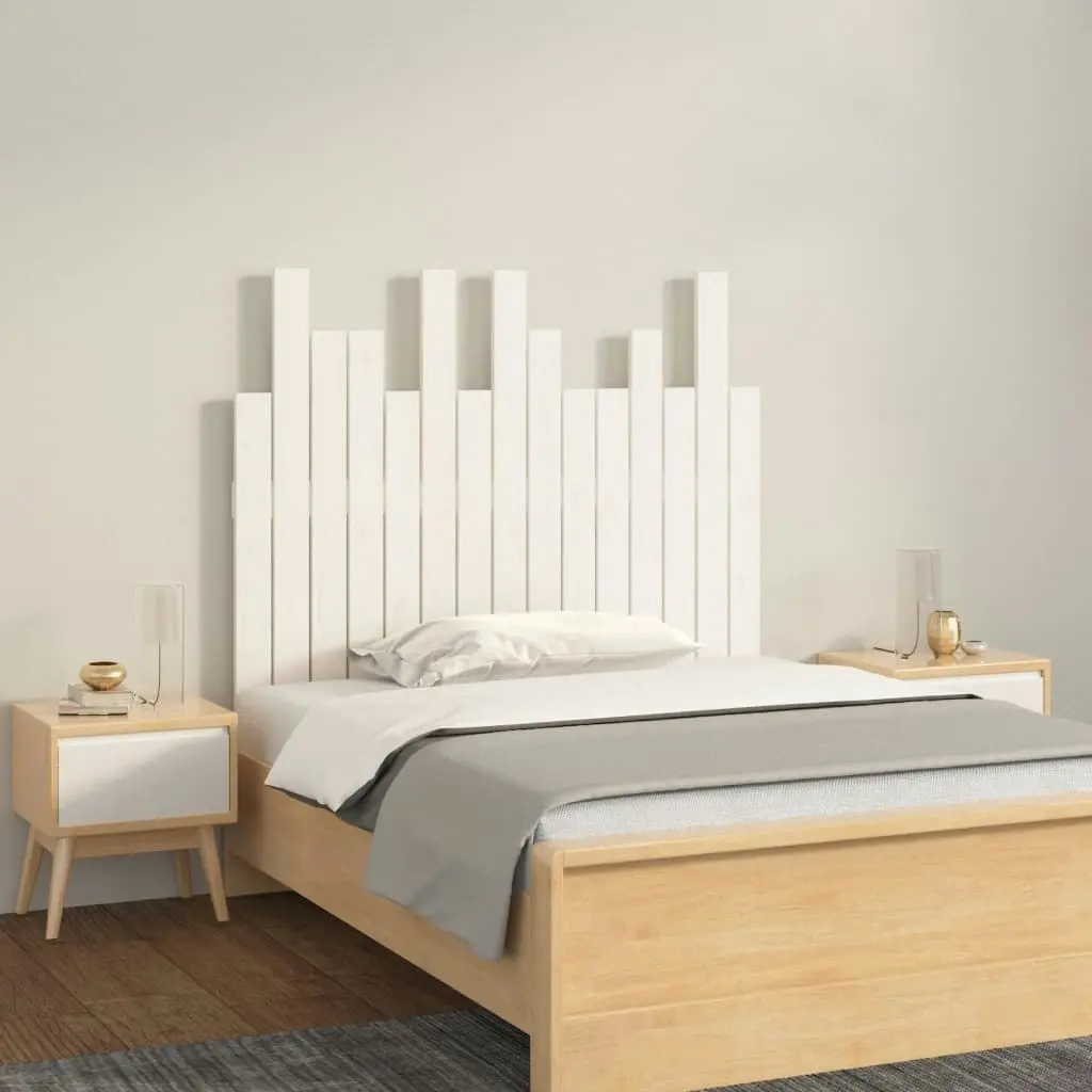 Wall Headboard White 95.5 cm Solid Wood Pine 824784