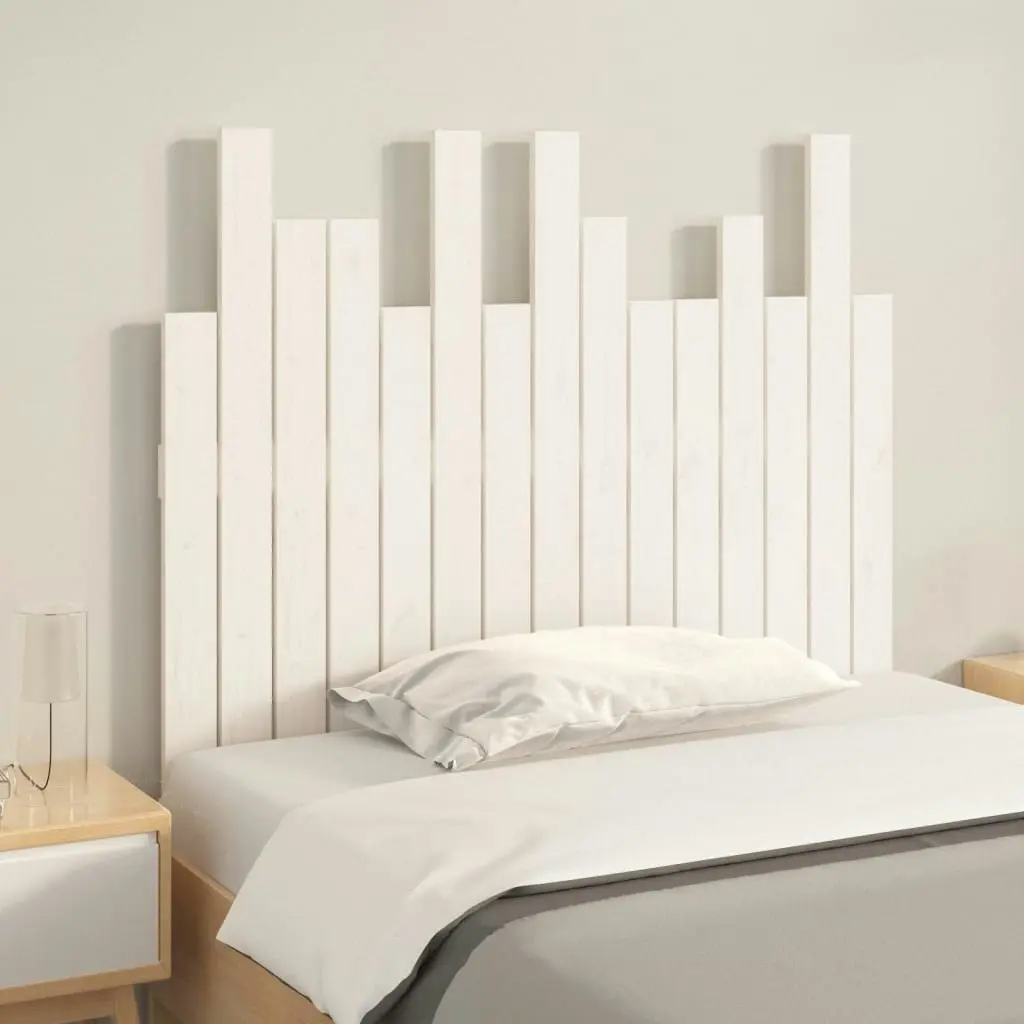 Wall Headboard White 95.5 cm Solid Wood Pine 824784