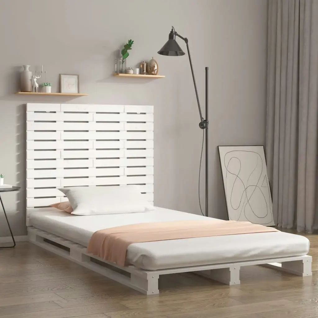 Wall Headboard White 141 cm Solid Wood Pine 824709