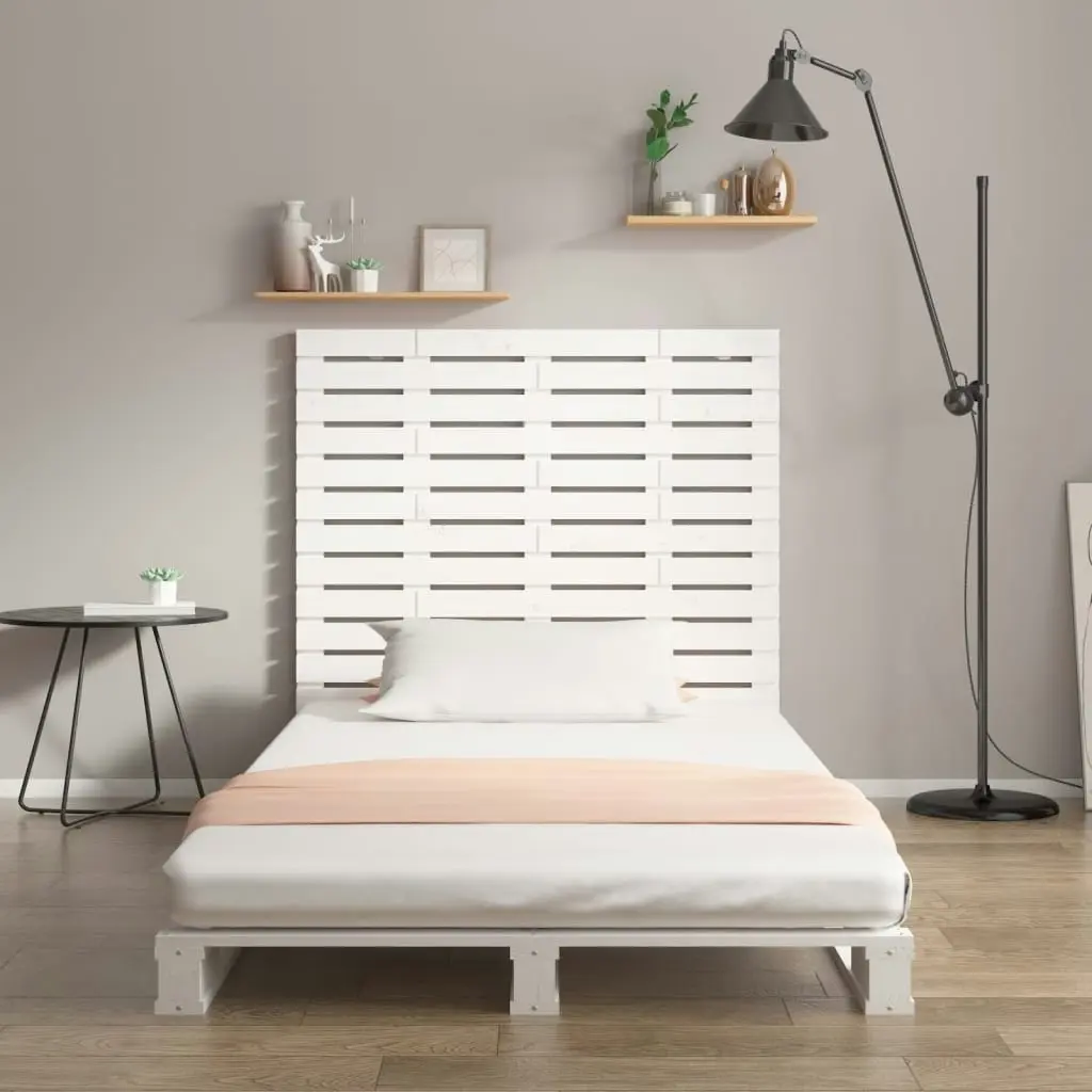 Wall Headboard White 141 cm Solid Wood Pine 824709