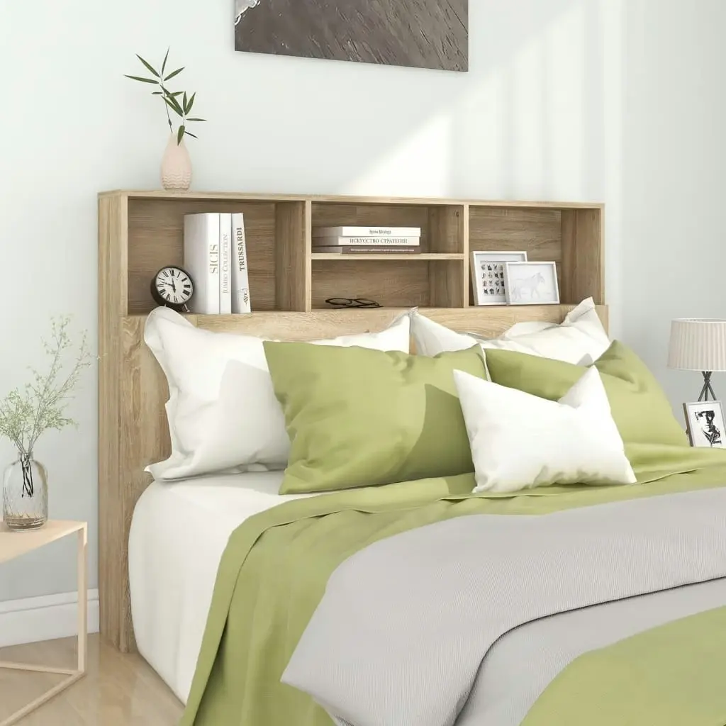 Headboard Cabinet Sonoma Oak 140x19x103.5 cm 811865