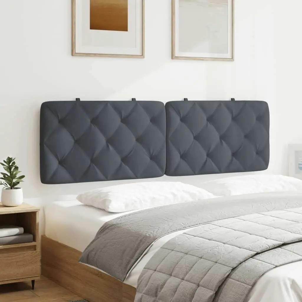 Headboard Cushion Dark Grey 152 cm Velvet 374754