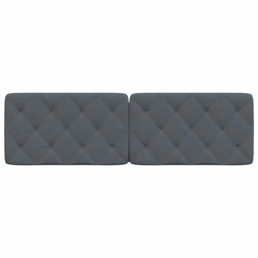 Headboard Cushion Dark Grey 152 cm Velvet 374754