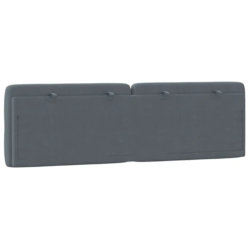 Headboard Cushion Dark Grey 152 cm Velvet 374754