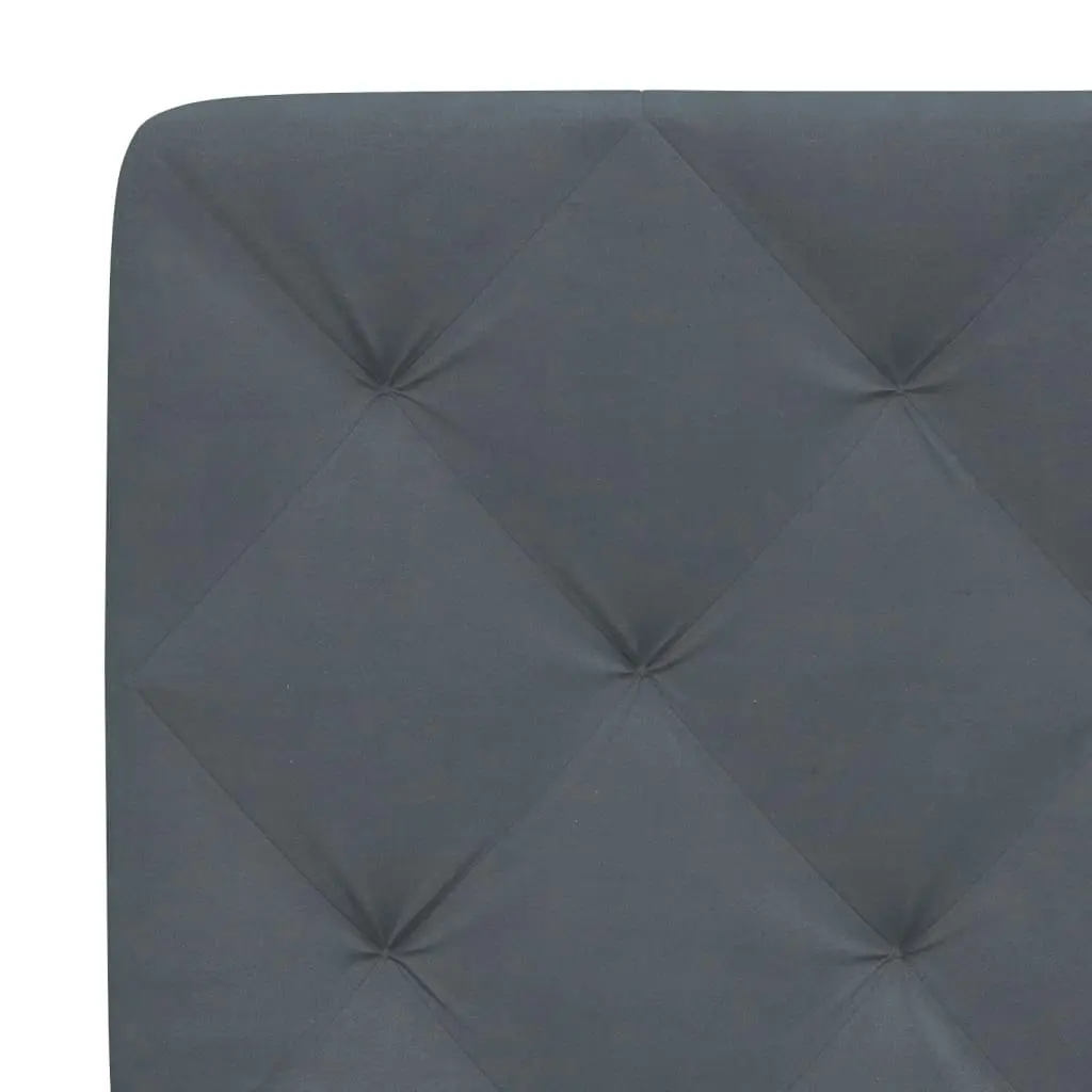 Headboard Cushion Dark Grey 152 cm Velvet 374754