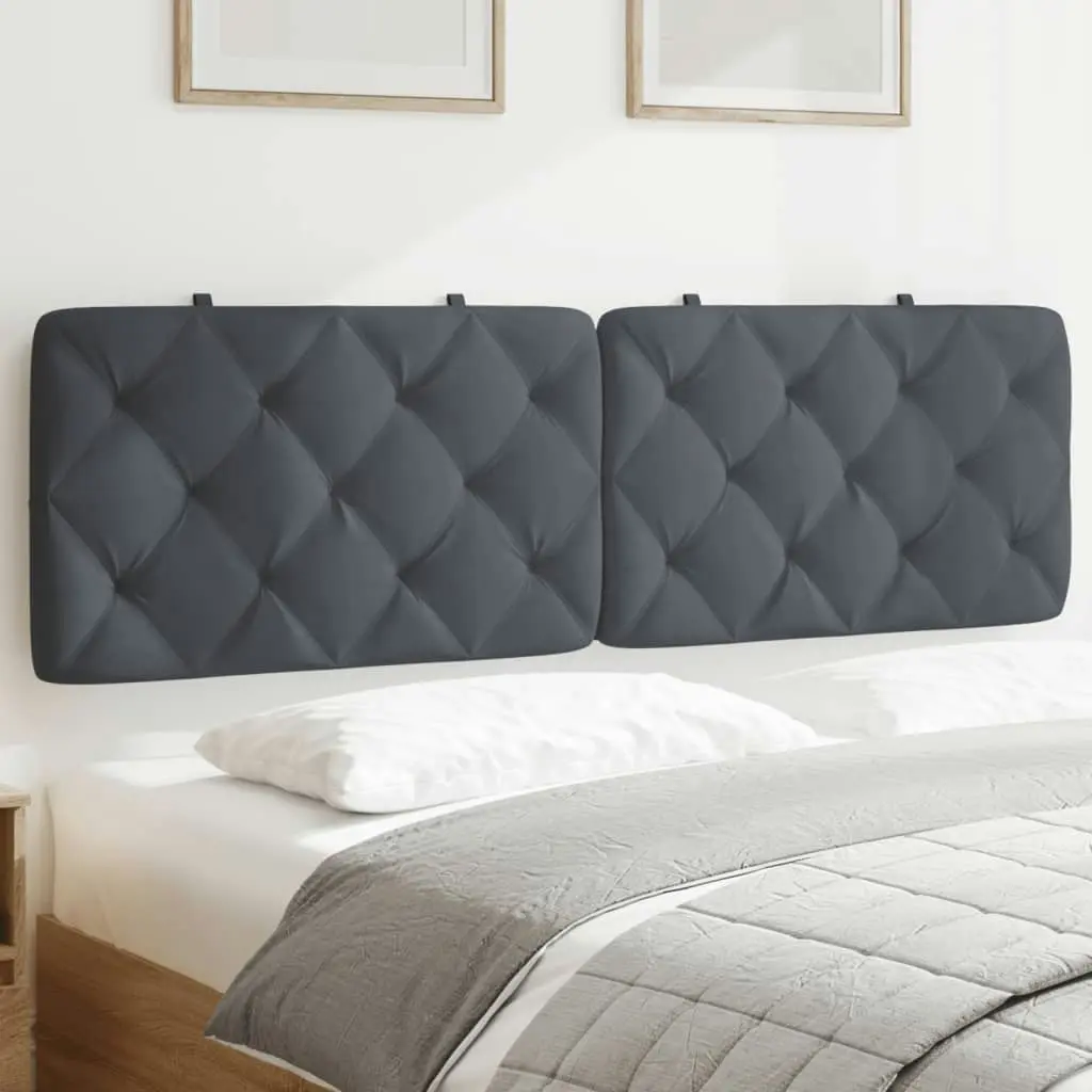 Headboard Cushion Dark Grey 152 cm Velvet 374754