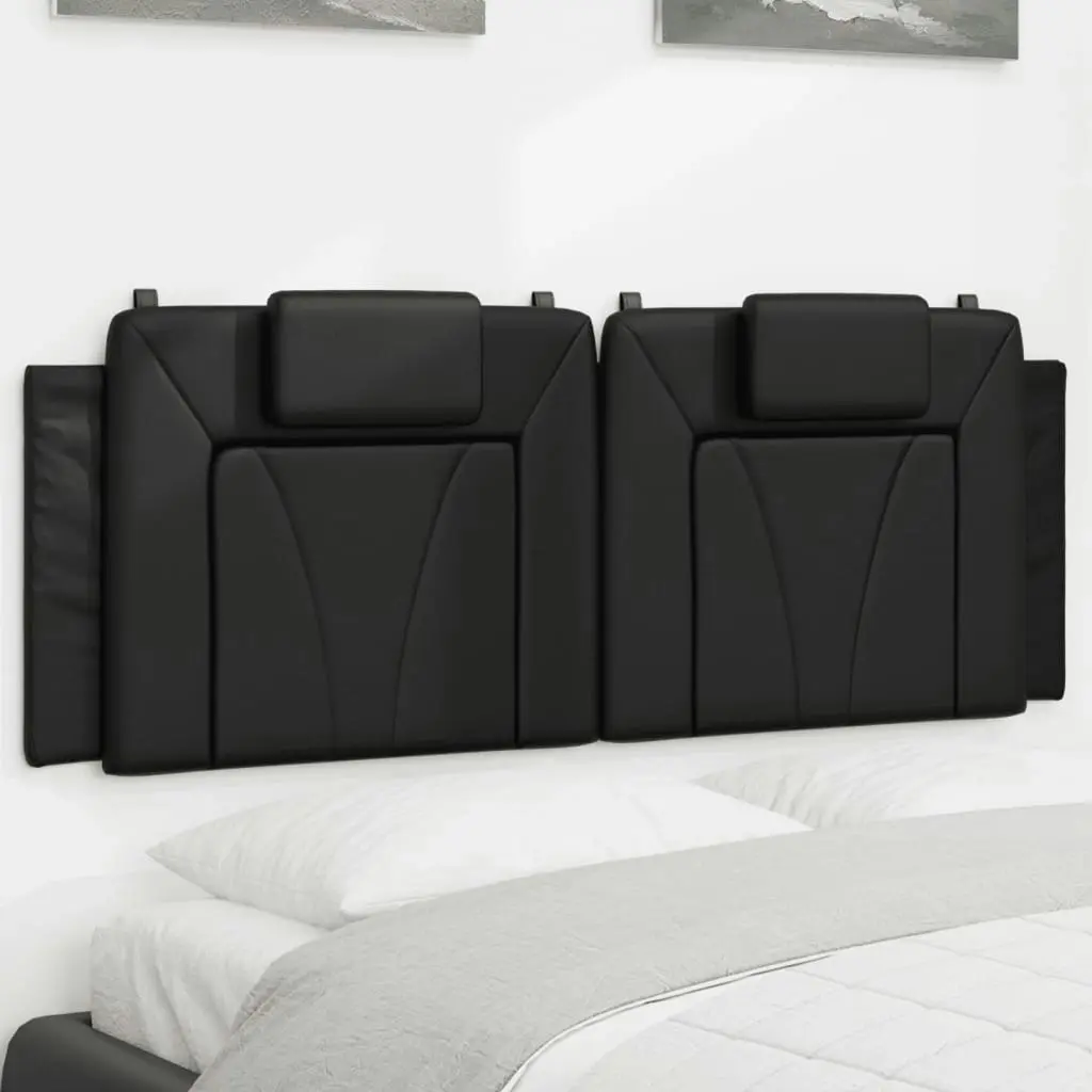 Headboard Cushion Black 137 cm Faux Leather 3207702