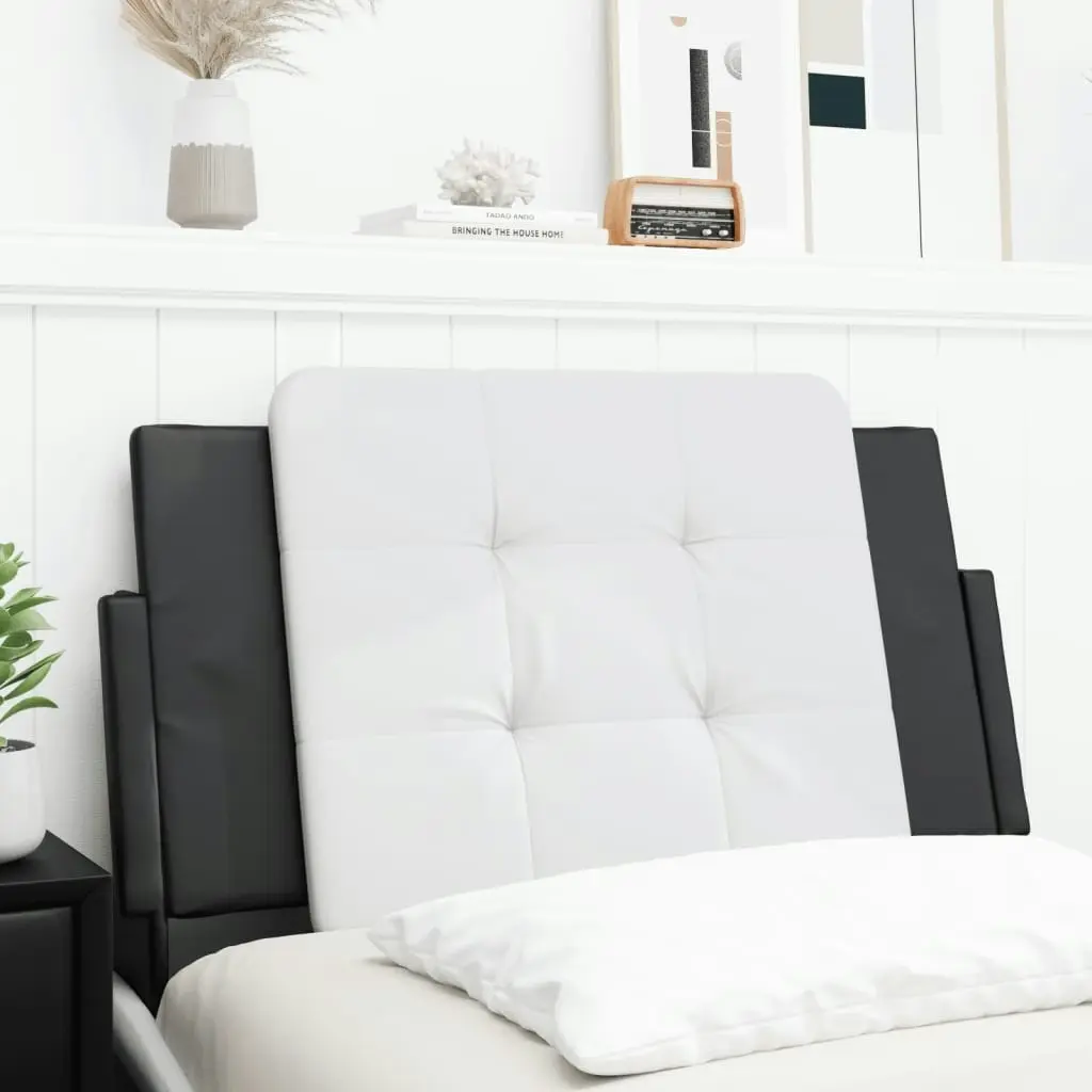 Headboard Cushion Black and White 90 cm Faux Leather 3207709