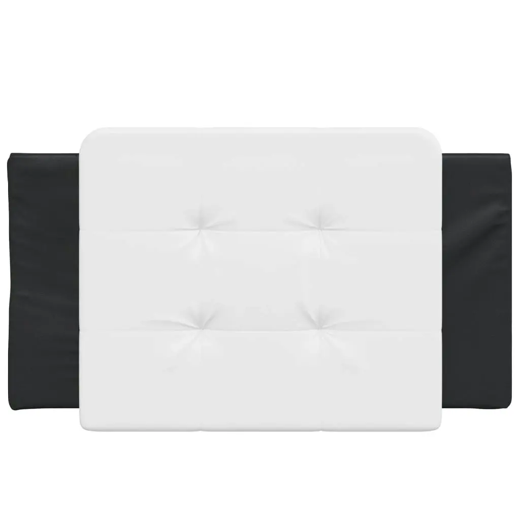 Headboard Cushion Black and White 90 cm Faux Leather 3207709