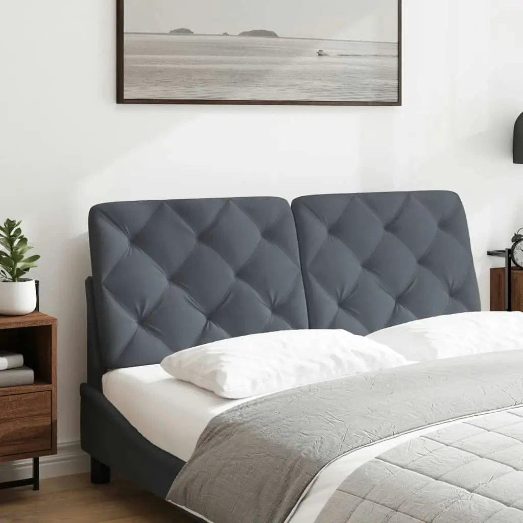 Headboard Cushion Dark Grey 107 cm Velvet 374758