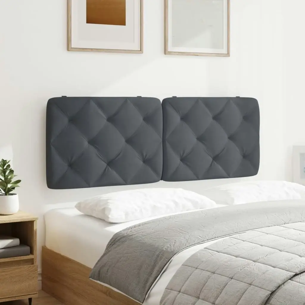 Headboard Cushion Dark Grey 107 cm Velvet 374758