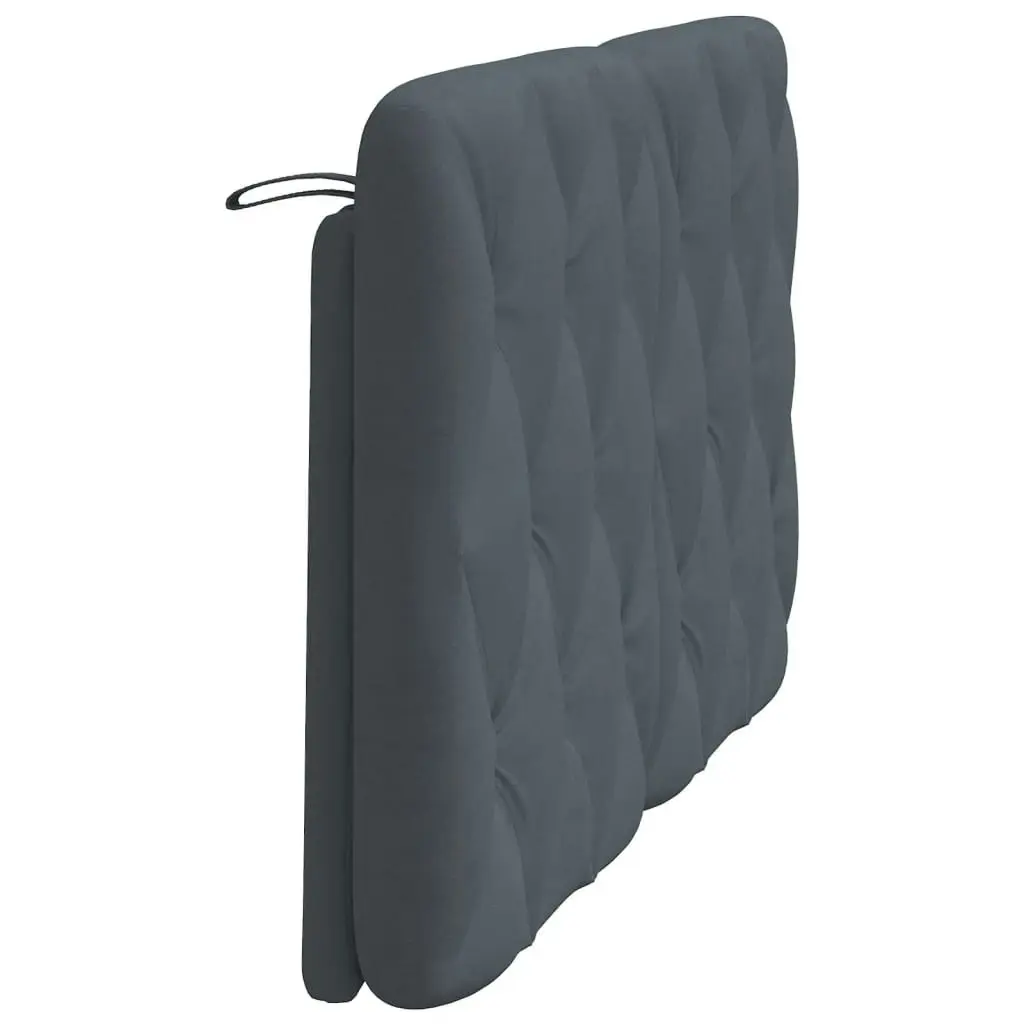 Headboard Cushion Dark Grey 107 cm Velvet 374758