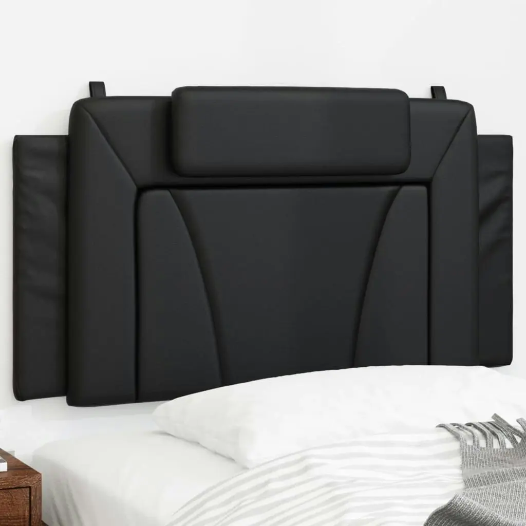 Headboard Cushion Black 107 cm King Single Faux Leather 374827