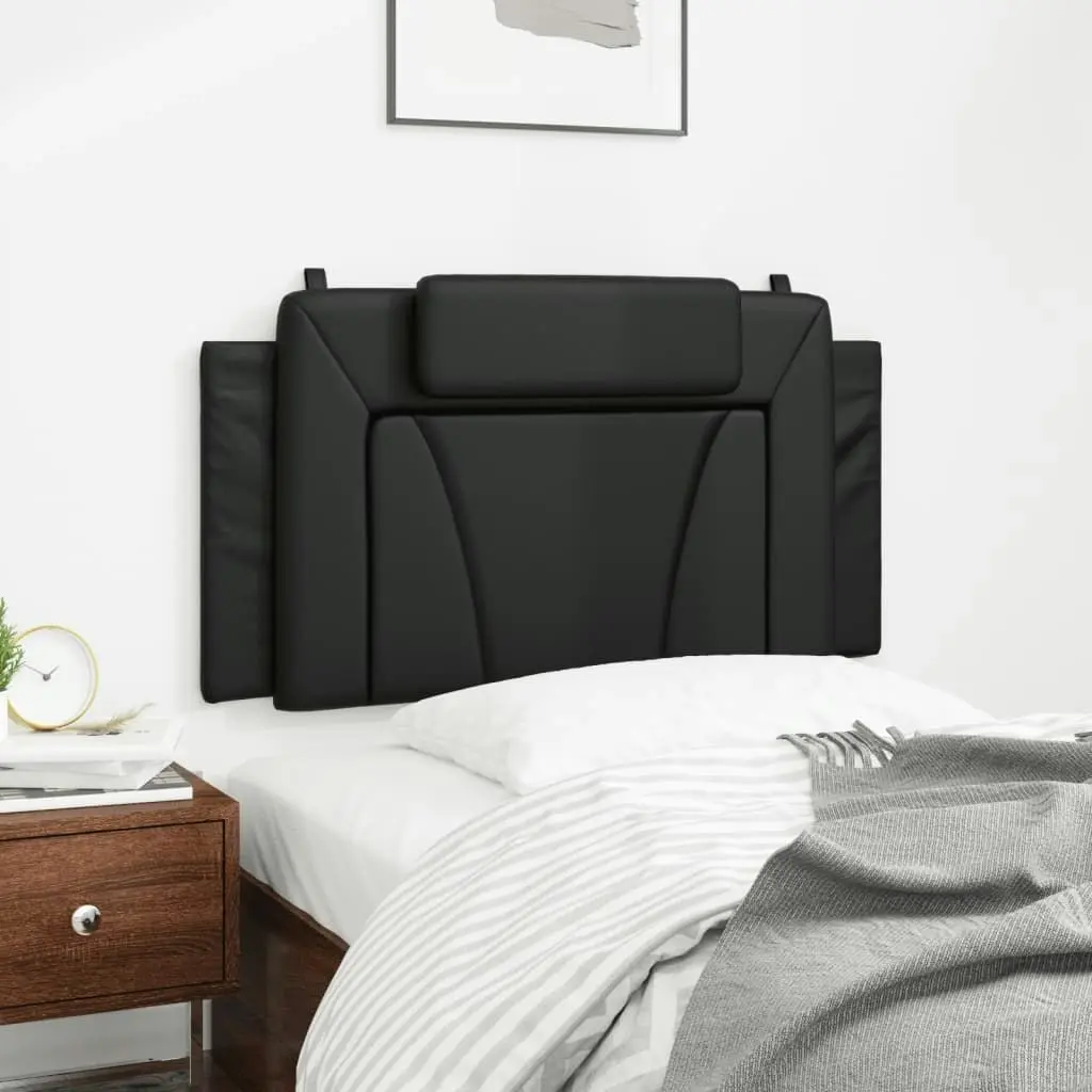 Headboard Cushion Black 107 cm King Single Faux Leather 374827