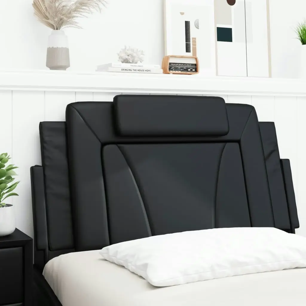 Headboard Cushion Black 107 cm King Single Faux Leather 374827