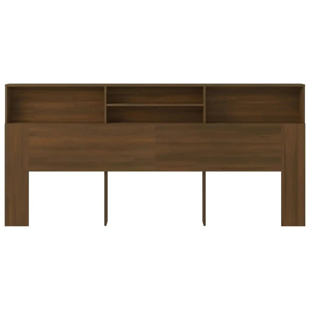 Headboard Cabinet Brown Oak 220x19x103.5 cm 817263