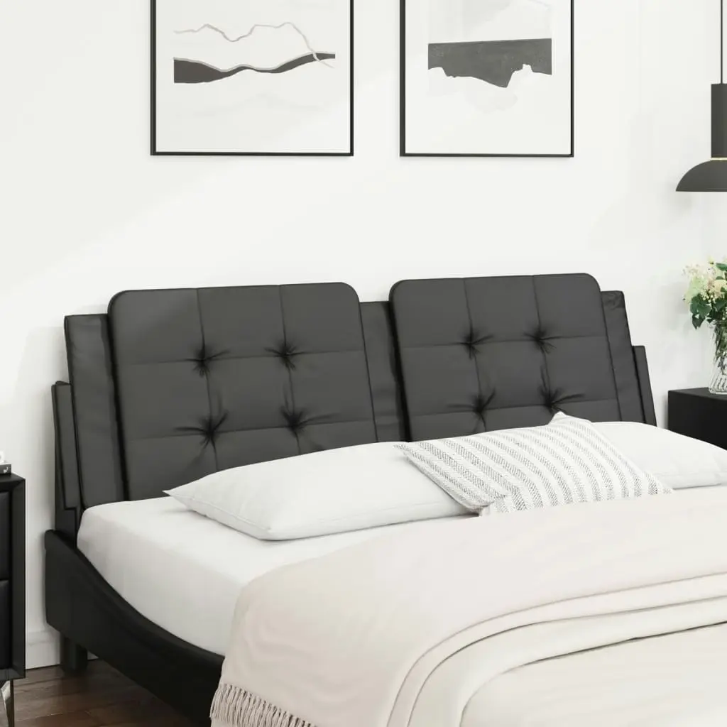 Headboard Cushion Black 153 cm Faux Leather 3207714