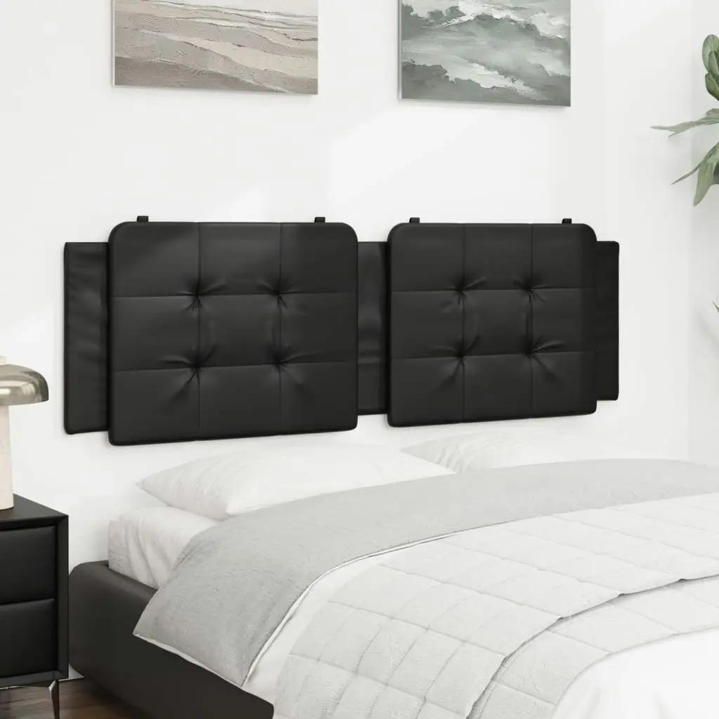 Headboard Cushion Black 153 cm Faux Leather 3207714