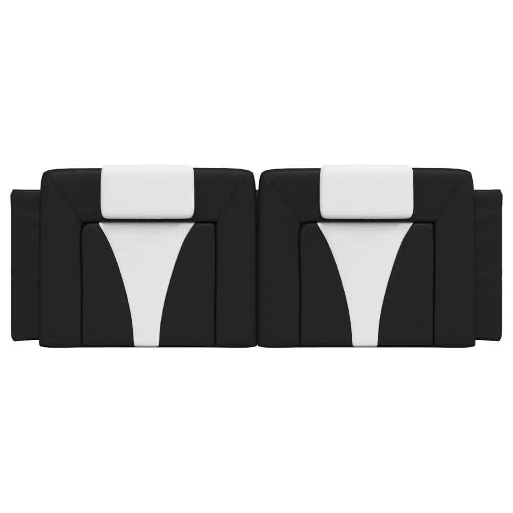 Headboard Cushion Black and White 153 cm Faux Leather 3207707