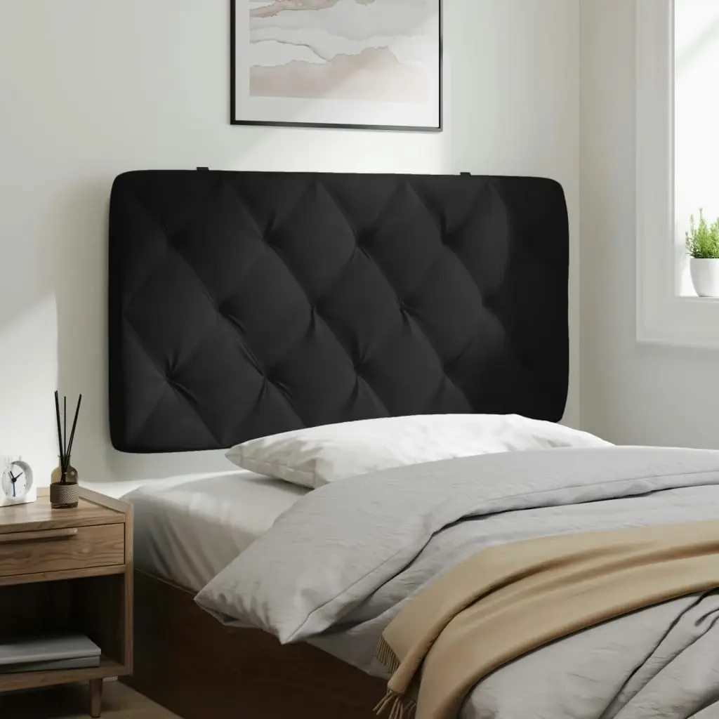 Headboard Cushion Black 107 cm Velvet 374759