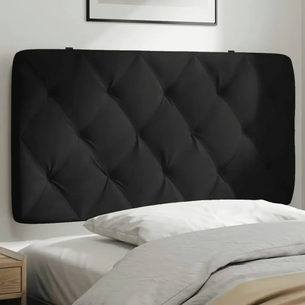 Headboard Cushion Black 107 cm Velvet 374759