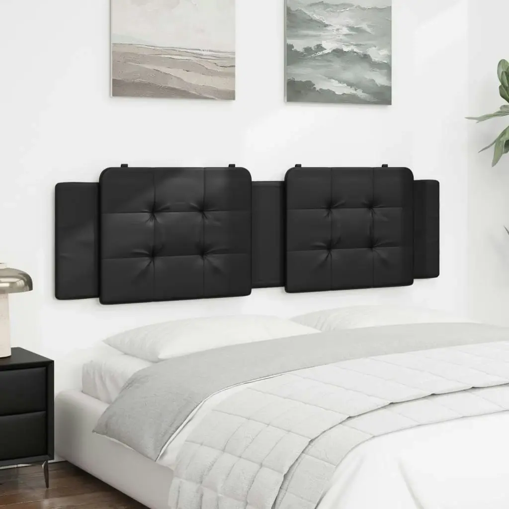 Headboard Cushion Black 180 cm Faux Leather 374873