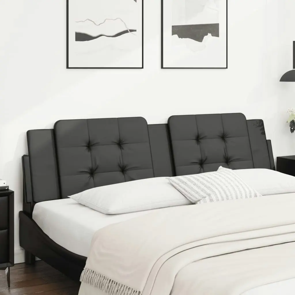 Headboard Cushion Black 180 cm Faux Leather 374873