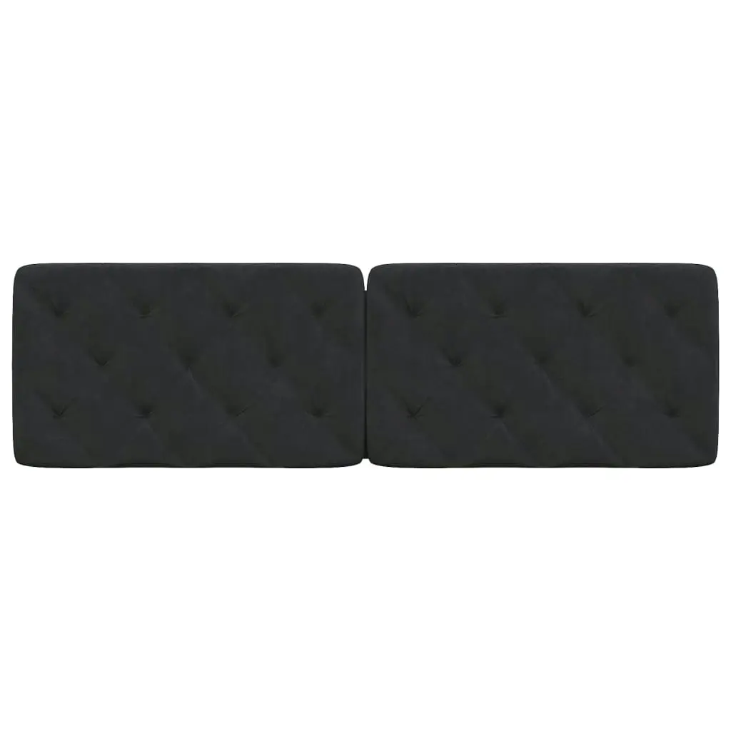 Headboard Cushion Black 152 cm Velvet 374755