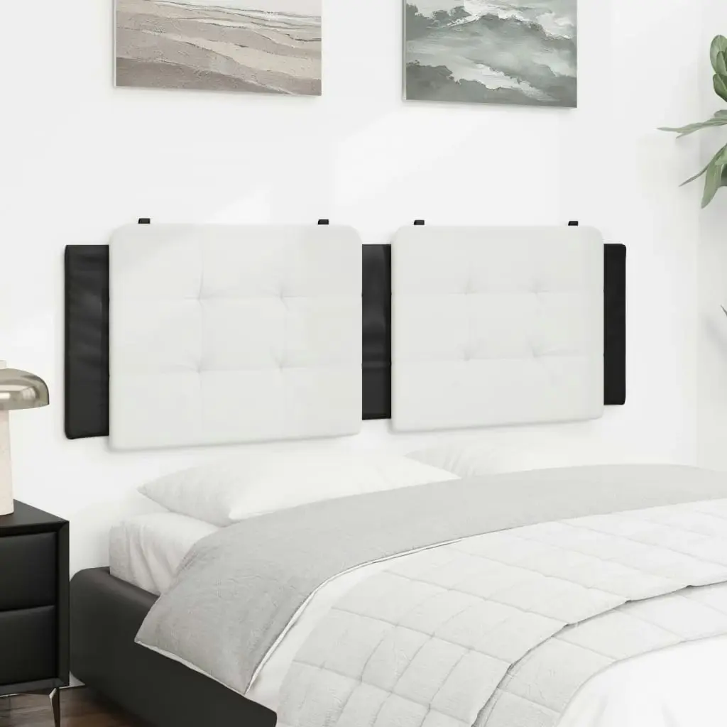 Headboard Cushion Black and White 153 cm Faux Leather 3207715