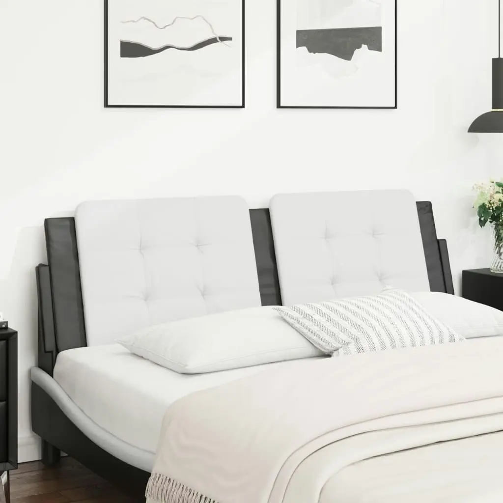 Headboard Cushion Black and White 153 cm Faux Leather 3207715