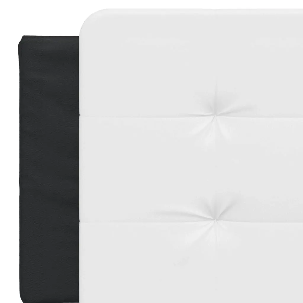 Headboard Cushion Black and White 153 cm Faux Leather 3207715