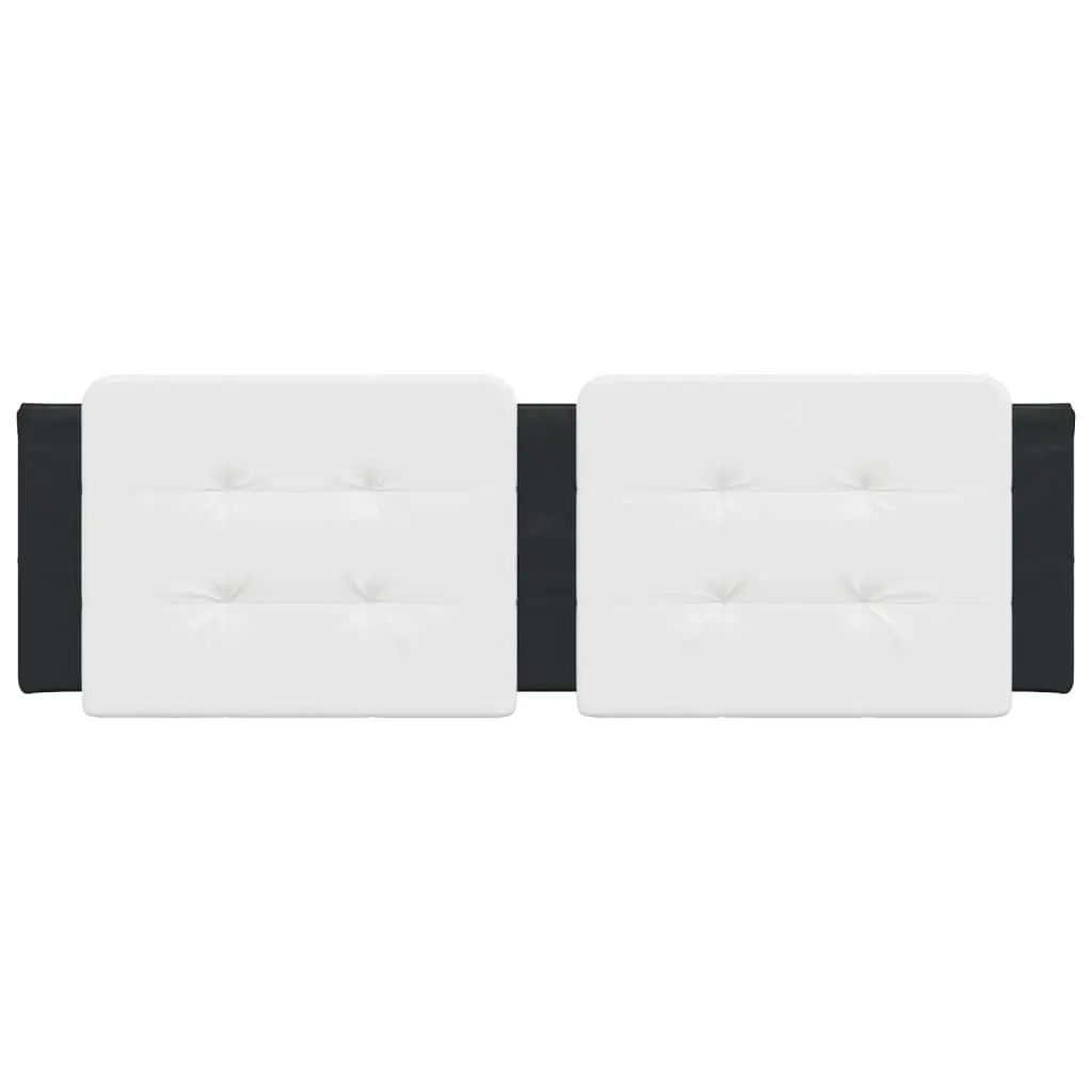 Headboard Cushion Black and White 153 cm Faux Leather 3207715