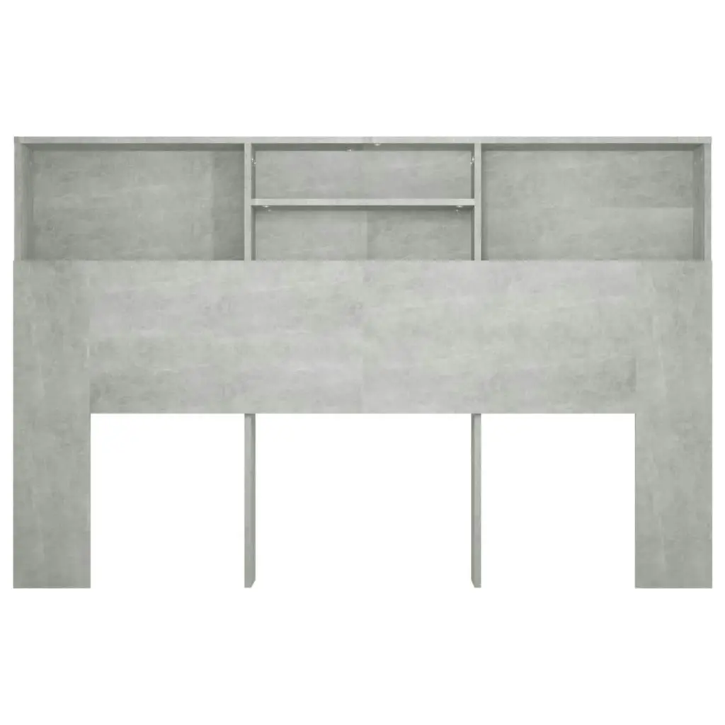 Headboard Cabinet Concrete Grey 160x19x103.5 cm 811875