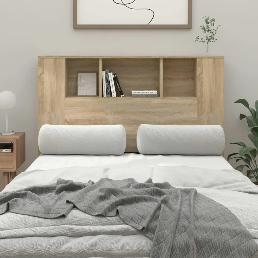 Headboard Cabinet Sonoma Oak 120x18.5x102.5 cm 811919