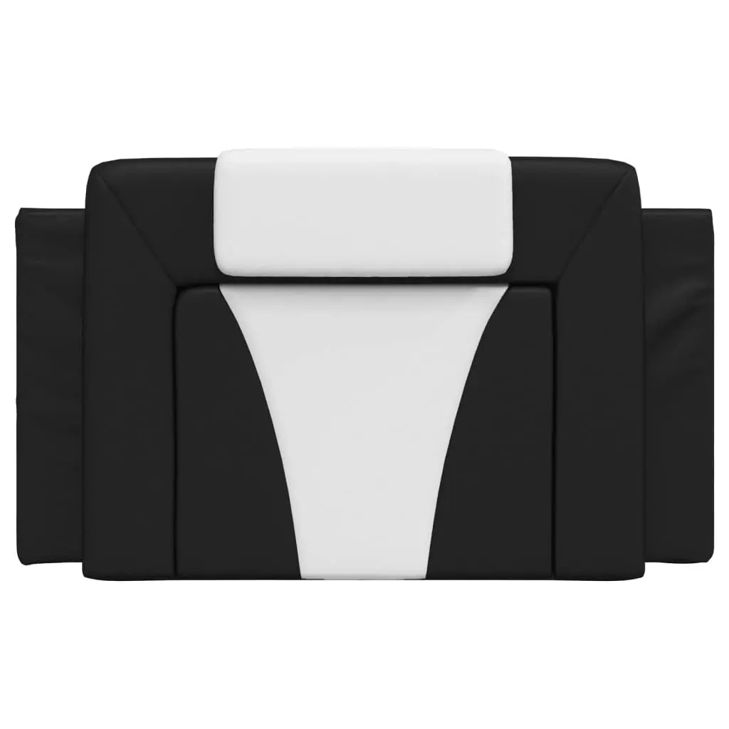 Headboard Cushion Black and White 90 cm Faux Leather 3207701