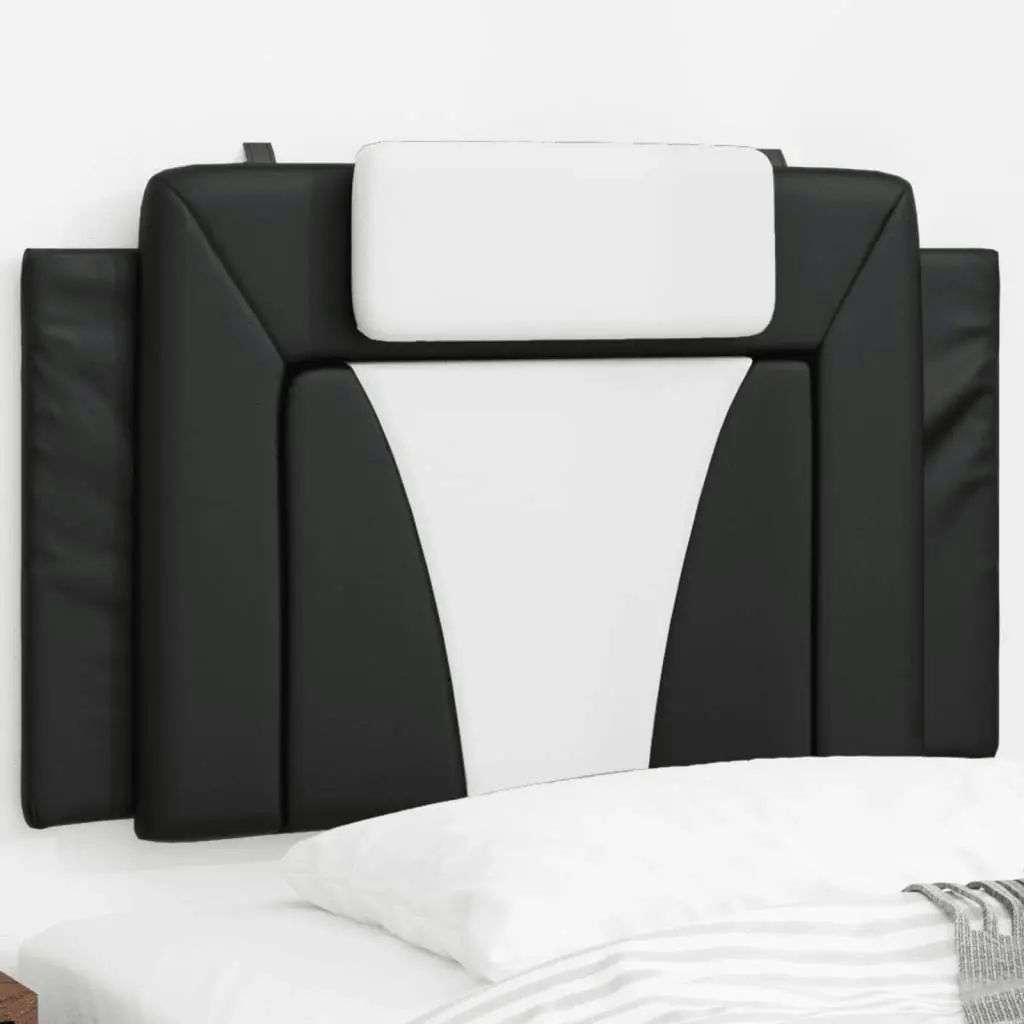 Headboard Cushion Black and White 90 cm Faux Leather 3207701