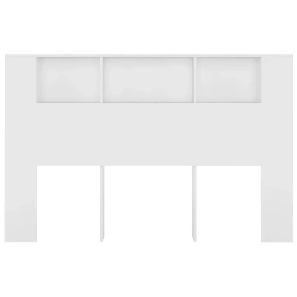 Headboard Cabinet White 160x18.5x104.5 cm 811934