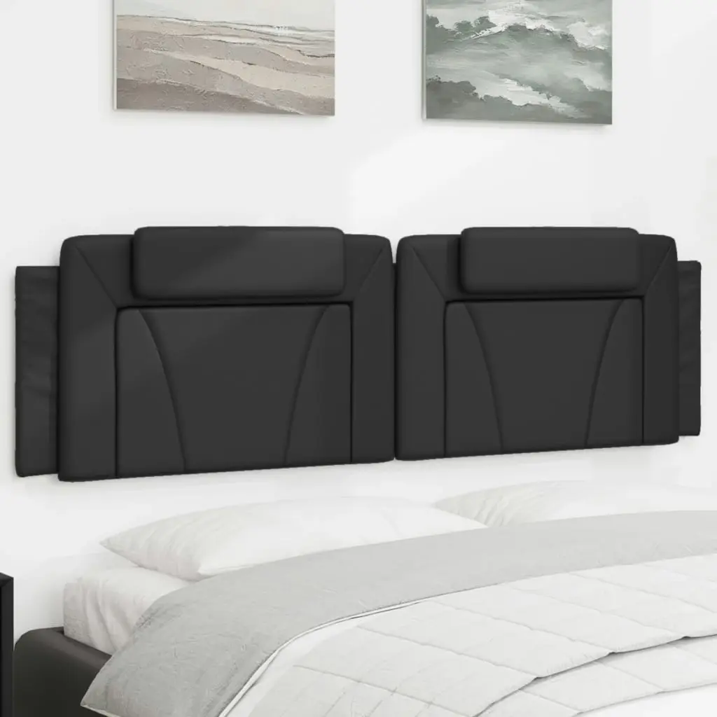 Headboard Cushion Black 180 cm Faux Leather 374804