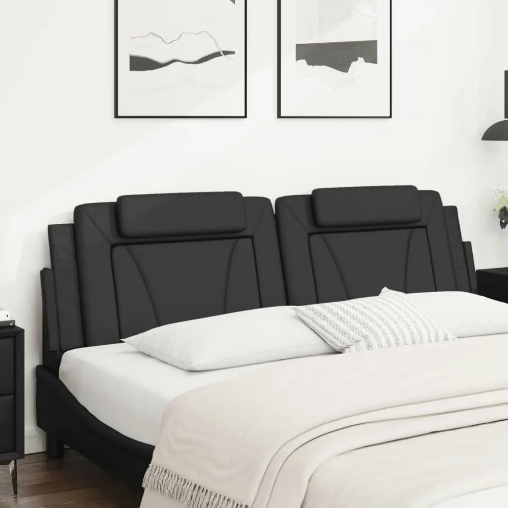 Headboard Cushion Black 180 cm Faux Leather 374804