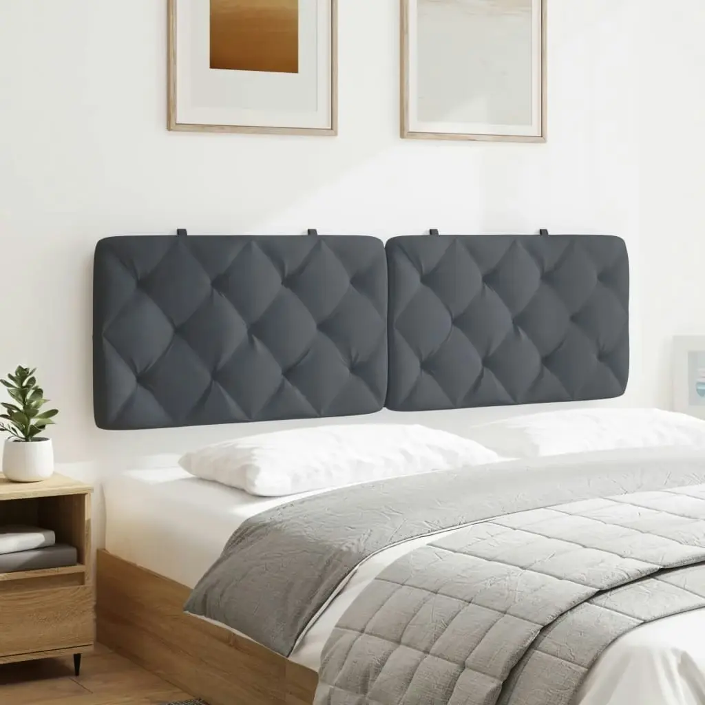 Headboard Cushion Dark Grey 153 cm Velvet 3207698