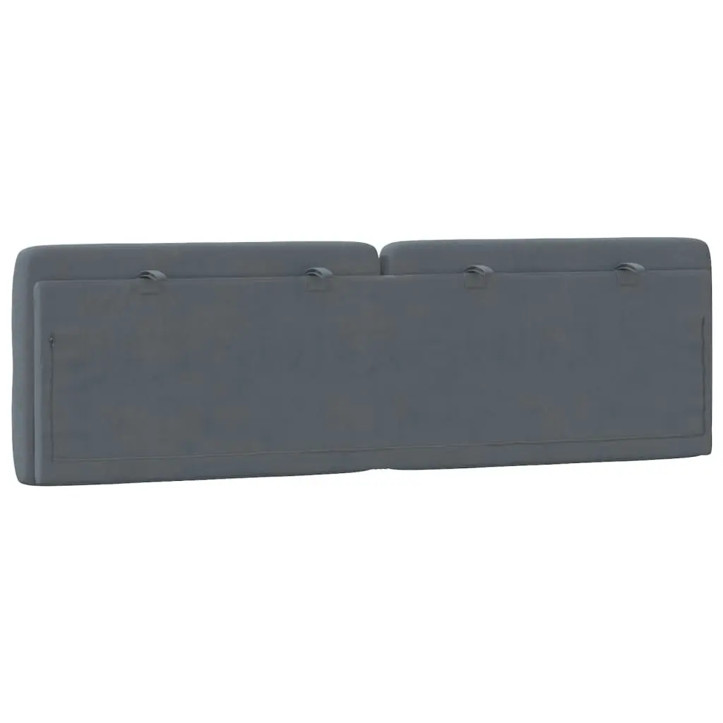 Headboard Cushion Dark Grey 153 cm Velvet 3207698