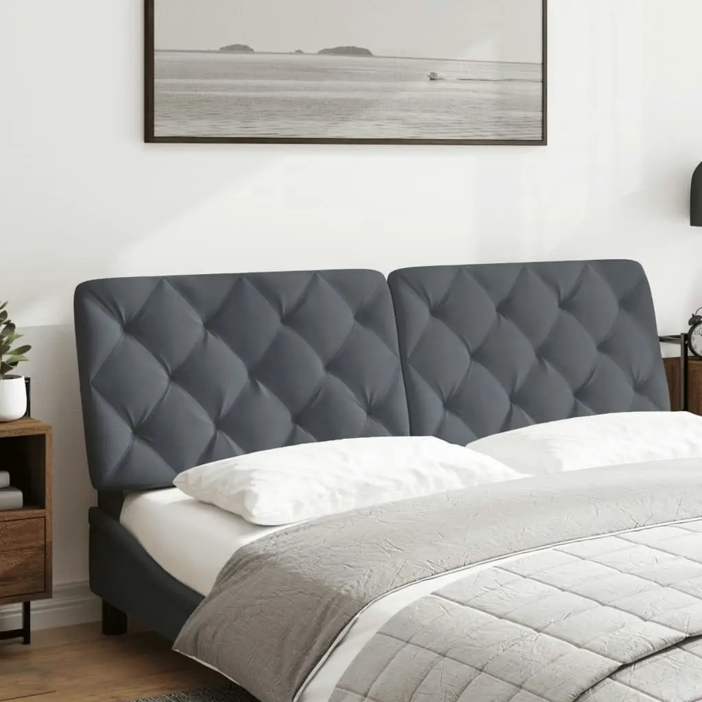 Headboard Cushion Dark Grey 153 cm Velvet 3207698