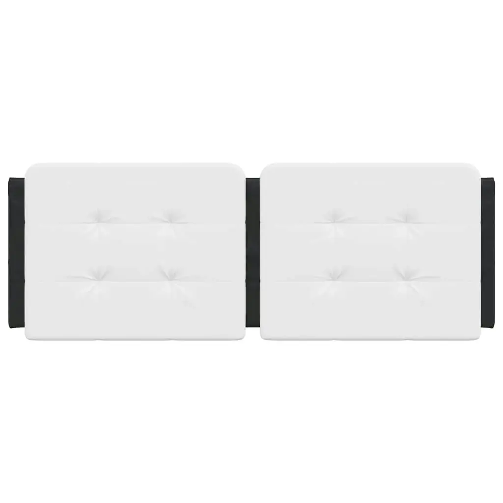 Headboard Cushion White and Black 137 cm Faux Leather 374858