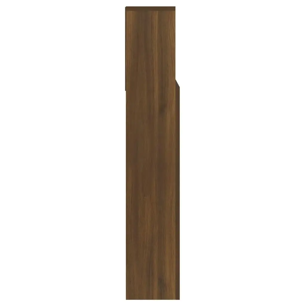 Headboard Cabinet Brown Oak 140x19x103.5 cm 817251